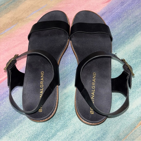 Cole Haan OrginalGrand Womens Flatform Wedge Ankle Strap Sandals size 9 B - Picture 7 of 9